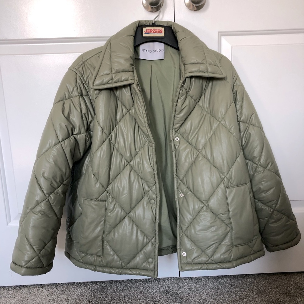 Stand Studio Green Quilted Jacket - Sz 36